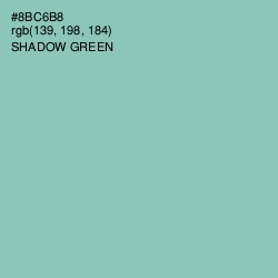 #8BC6B8 - Shadow Green Color Image