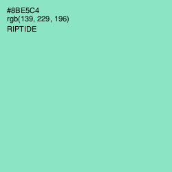 #8BE5C4 - Riptide Color Image