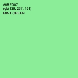 #8BED97 - Mint Green Color Image