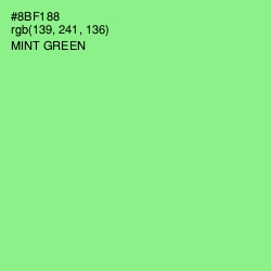 #8BF188 - Mint Green Color Image