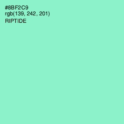 #8BF2C9 - Riptide Color Image