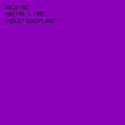 #8C01BC - Violet Eggplant Color Image