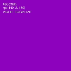 #8C02BD - Violet Eggplant Color Image