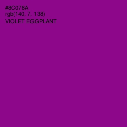 #8C078A - Violet Eggplant Color Image