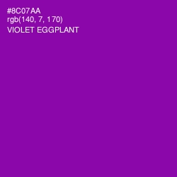 #8C07AA - Violet Eggplant Color Image