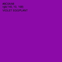 #8C0AA8 - Violet Eggplant Color Image