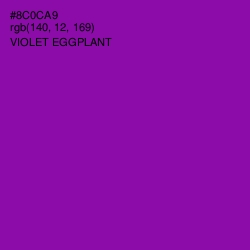 #8C0CA9 - Violet Eggplant Color Image