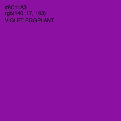 #8C11A3 - Violet Eggplant Color Image