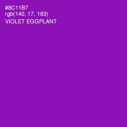 #8C11B7 - Violet Eggplant Color Image
