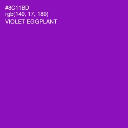 #8C11BD - Violet Eggplant Color Image