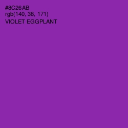 #8C26AB - Violet Eggplant Color Image