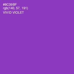 #8C39BF - Vivid Violet Color Image