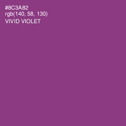 #8C3A82 - Vivid Violet Color Image