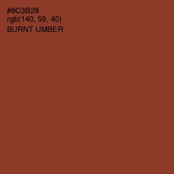 #8C3B28 - Burnt Umber Color Image