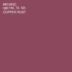 #8C485C - Copper Rust Color Image