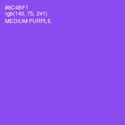 #8C4BF1 - Medium Purple Color Image