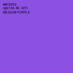 #8C50E3 - Medium Purple Color Image