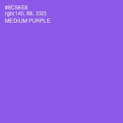 #8C58E8 - Medium Purple Color Image