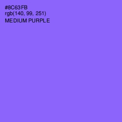 #8C63FB - Medium Purple Color Image