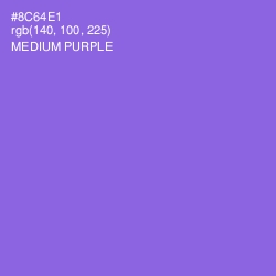 #8C64E1 - Medium Purple Color Image
