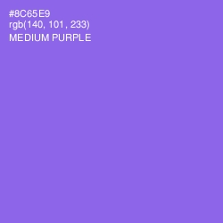 #8C65E9 - Medium Purple Color Image