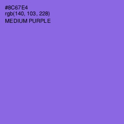#8C67E4 - Medium Purple Color Image