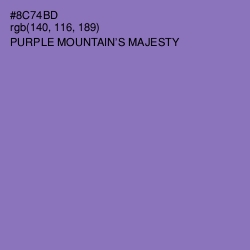 #8C74BD - Purple Mountain's Majesty Color Image