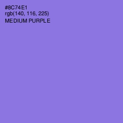 #8C74E1 - Medium Purple Color Image