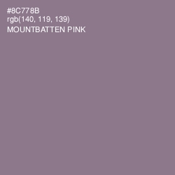 #8C778B - Mountbatten Pink Color Image