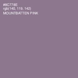 #8C778E - Mountbatten Pink Color Image