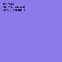 #8C7AEB - Medium Purple Color Image