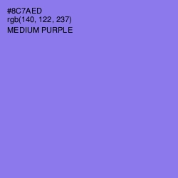 #8C7AED - Medium Purple Color Image