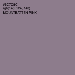 #8C7C8C - Mountbatten Pink Color Image