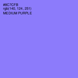 #8C7CFB - Medium Purple Color Image