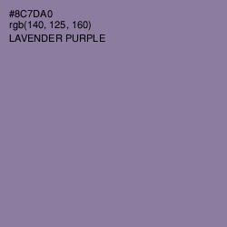 #8C7DA0 - Lavender Purple Color Image