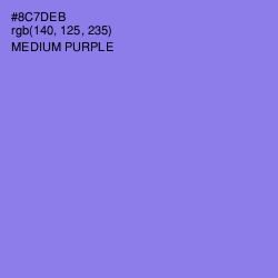 #8C7DEB - Medium Purple Color Image