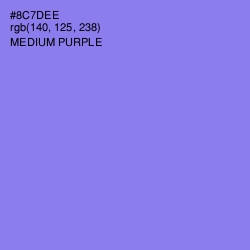 #8C7DEE - Medium Purple Color Image