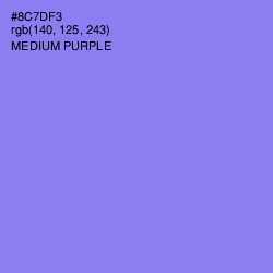 #8C7DF3 - Medium Purple Color Image