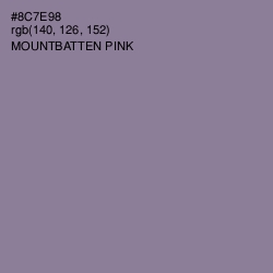#8C7E98 - Mountbatten Pink Color Image