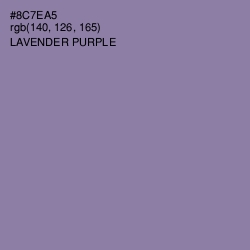 #8C7EA5 - Lavender Purple Color Image