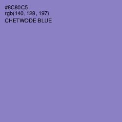 #8C80C5 - Chetwode Blue Color Image