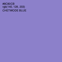 #8C80CB - Chetwode Blue Color Image