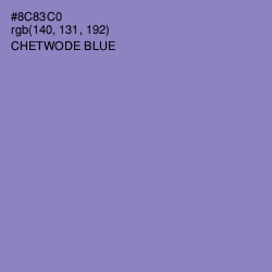 #8C83C0 - Chetwode Blue Color Image