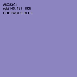 #8C83C1 - Chetwode Blue Color Image