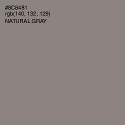 #8C8481 - Natural Gray Color Image