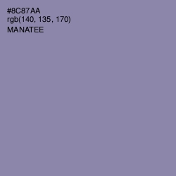 #8C87AA - Manatee Color Image