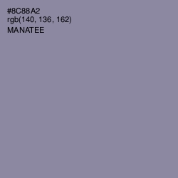 #8C88A2 - Manatee Color Image