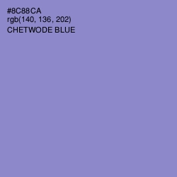 #8C88CA - Chetwode Blue Color Image