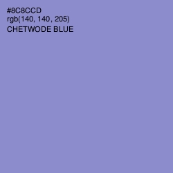 #8C8CCD - Chetwode Blue Color Image