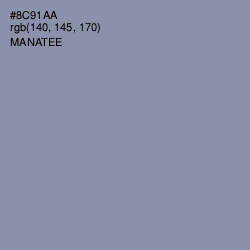 #8C91AA - Manatee Color Image